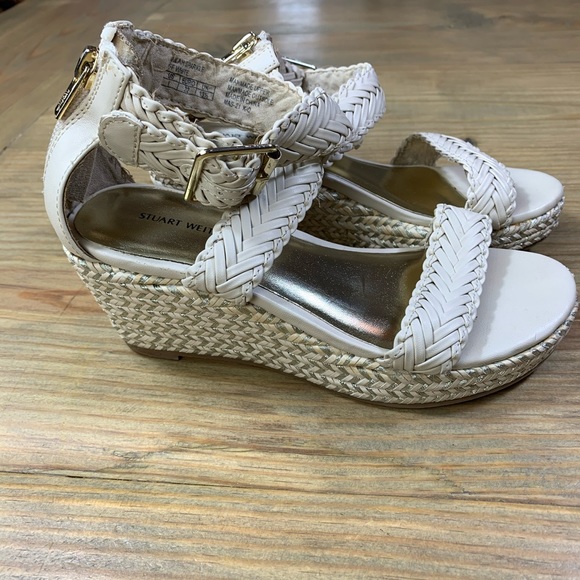 Stuart Weitzman Akilah Sparkle Wedge Shoe - Picture 2 of 5